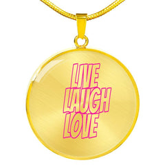 Live Laugh Love Keepsake Necklace - Luxury Necklace (Gold) No - Loyalty Vibes