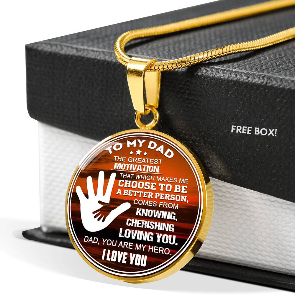 Loyalty Vibes Dad You Are My Hero Necklace