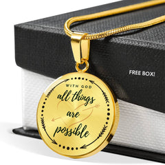 With God All Things Are Possible Necklace - Loyalty Vibes