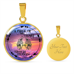 Dad In Heaven Keepsake Necklace Luxury Necklace (Gold) - Loyalty Vibes