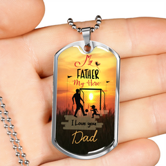 Cherished Dad Dog Tag Necklace - Loyalty Vibes
