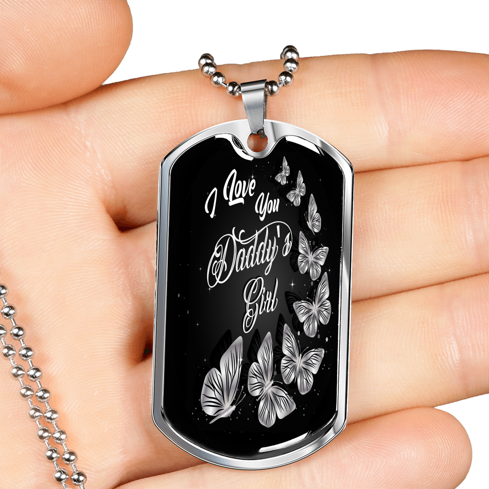 Daddy's Girl Dog Tag Necklace - Loyalty Vibes