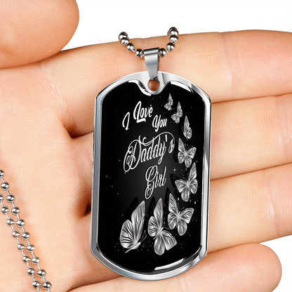 Daddy's Girl Dog Tag Necklace - Loyalty Vibes