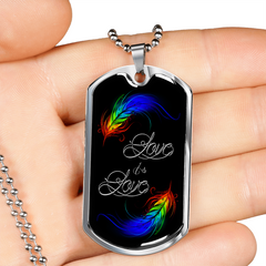Eternal Love Is Love Dog Tag Necklace - Loyalty Vibes