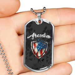 Rebel Freedom Dog Tag Necklace - Loyalty Vibes