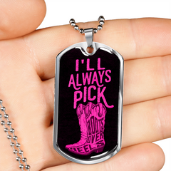 Always Boots Dog Tag Necklace - - Loyalty Vibes