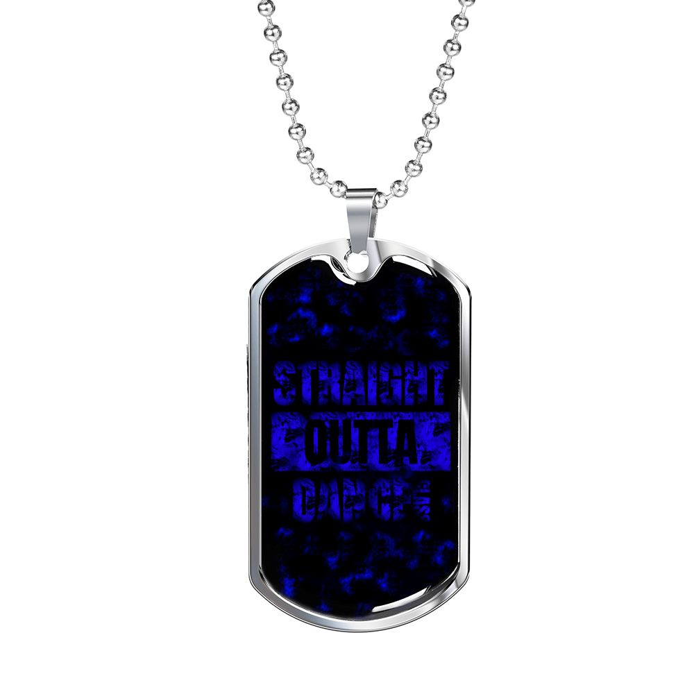 Loyalty Vibes Dance Swag Dog Tag Necklace Military Chain (Silver) No