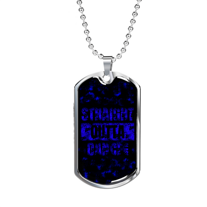 Loyalty Vibes Dance Swag Dog Tag Necklace Military Chain (Silver) No