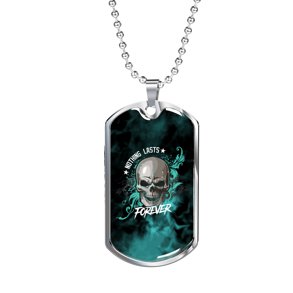 Nothing Wasted Dog Tag Necklace - Military Chain (Silver) No - Loyalty Vibes