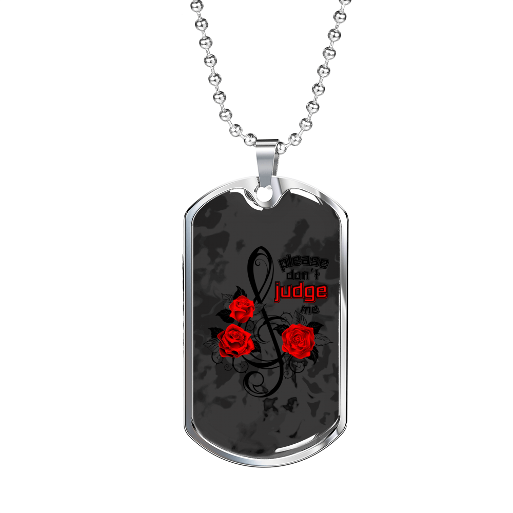 Twisted Judgements Dog Tag Necklace Military Chain (Silver) No - Loyalty Vibes