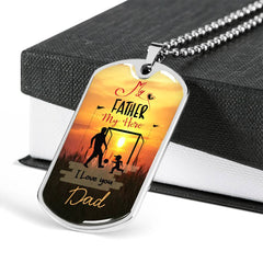 Cherished Dad Dog Tag Necklace - Loyalty Vibes