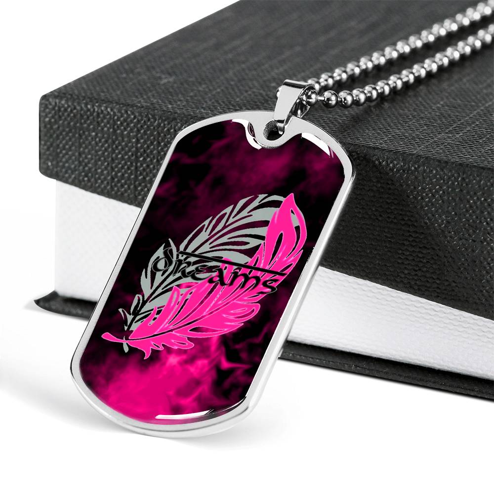 Dreams Of Fire Dog Tag Necklace - - Loyalty Vibes