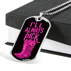 Always Boots Dog Tag Necklace - Loyalty Vibes