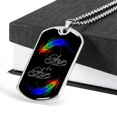 Eternal Love Is Love Dog Tag Necklace - Loyalty Vibes