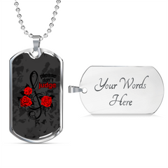 Twisted Judgements Dog Tag Necklace Military Chain (Silver) Yes - Loyalty Vibes