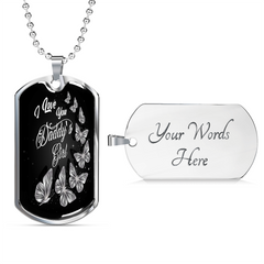 Daddy's Girl Dog Tag Necklace Military Chain (Silver) Yes - Loyalty Vibes
