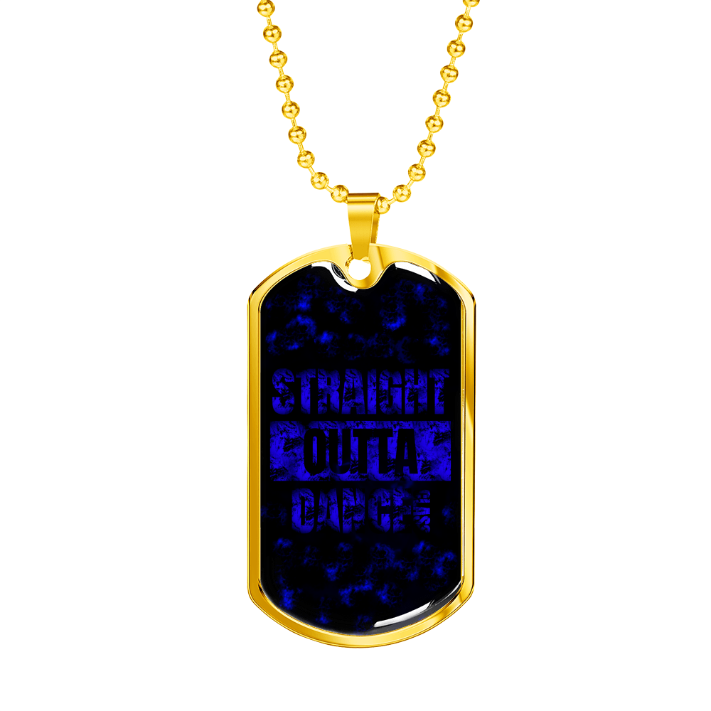 Loyalty Vibes Dance Swag Dog Tag Necklace Military Chain (Gold) No