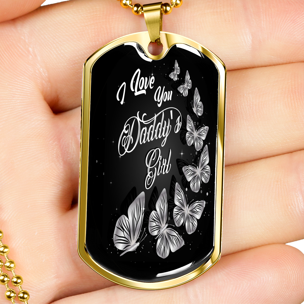 Daddy's Girl Dog Tag Necklace - Loyalty Vibes