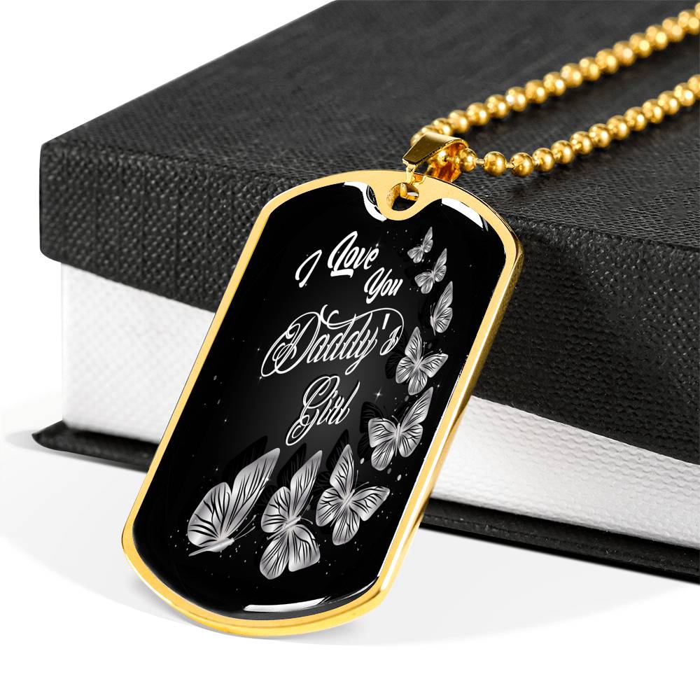 Daddy's Girl Dog Tag Necklace - Loyalty Vibes