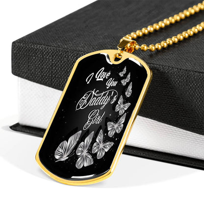 Daddy's Girl Dog Tag Necklace - Loyalty Vibes