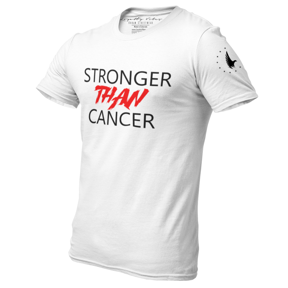 Awareness Stronger Than Cancer Graphic T-Shirt White Men's - Loyalty Vibes
