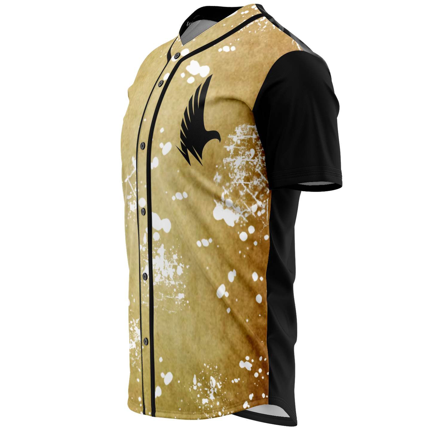 Righteous Rebel Skull Men's Jersey Caribbean Gold Black - Loyalty Vibes
