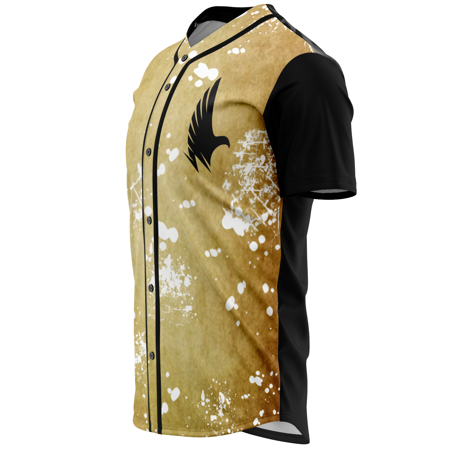 Righteous Rebel Skull Men's Jersey Caribbean Gold Black - Loyalty Vibes