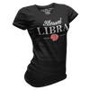 Blessed Libra V-Neck Tee Black Women's - Loyalty Vibes