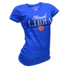 Blessed Libra V-Neck Tee Blue White Women's - Loyalty Vibes