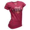 Blessed Libra V-Neck Tee Maroon Women's - Loyalty Vibes