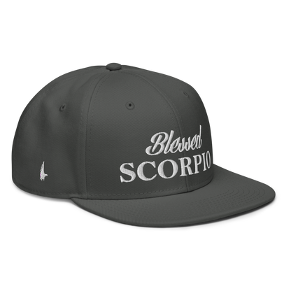 Loyalty Vibes Loyalty Vibes Blessed Scorpio Snapback Hat Charcoal Grey OS
