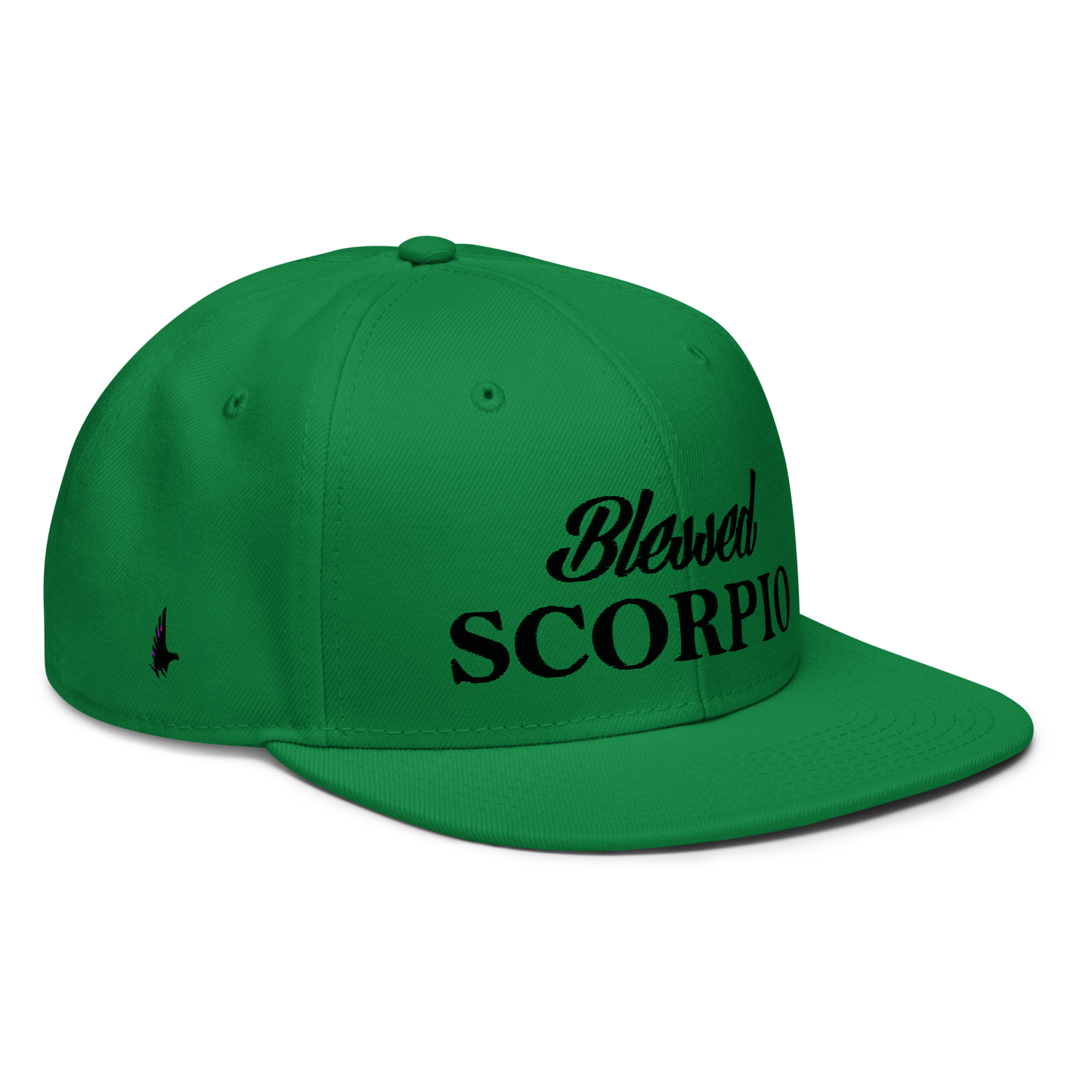Loyalty Vibes Loyalty Vibes Blessed Scorpio Snapback Hat Green Black OS