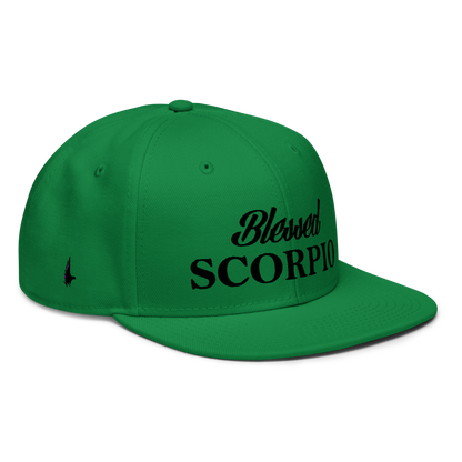 Loyalty Vibes Loyalty Vibes Blessed Scorpio Snapback Hat Green Black OS