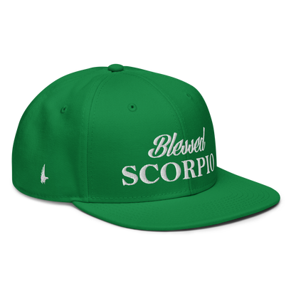 Loyalty Vibes Loyalty Vibes Blessed Scorpio Snapback Hat Green OS