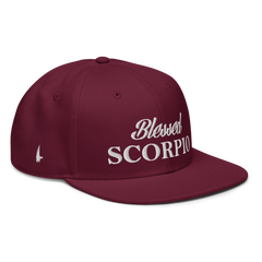 Blessed Scorpio Snapback Hat Maroon OS - Loyalty Vibes