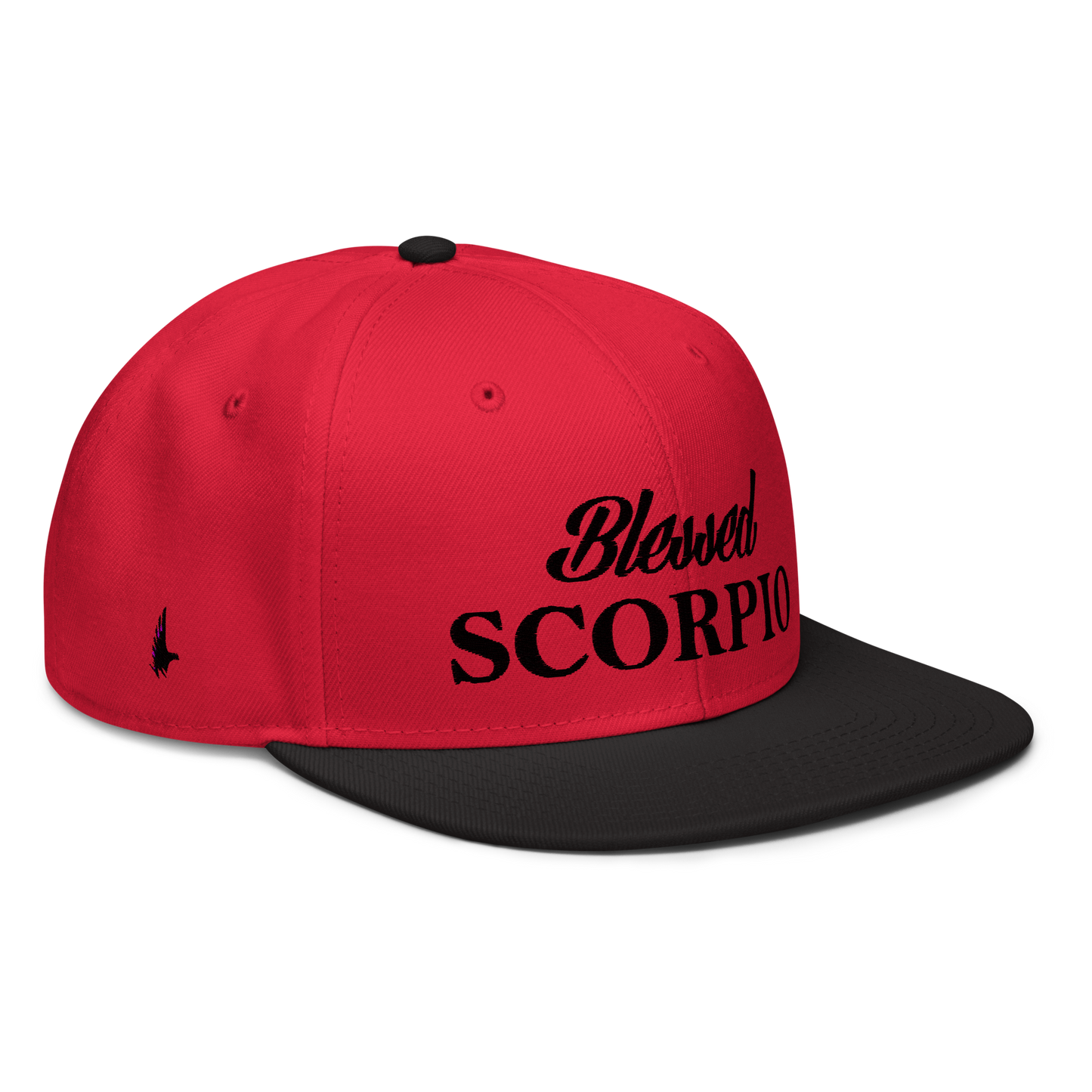 Loyalty Vibes Loyalty Vibes Blessed Scorpio Snapback Hat Red Black Black OS