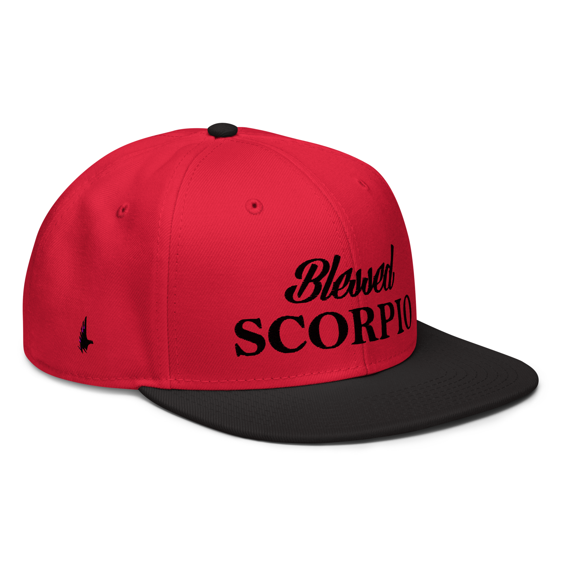 Loyalty Vibes Loyalty Vibes Blessed Scorpio Snapback Hat Red Black Black OS
