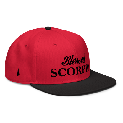 Loyalty Vibes Loyalty Vibes Blessed Scorpio Snapback Hat Red Black Black OS