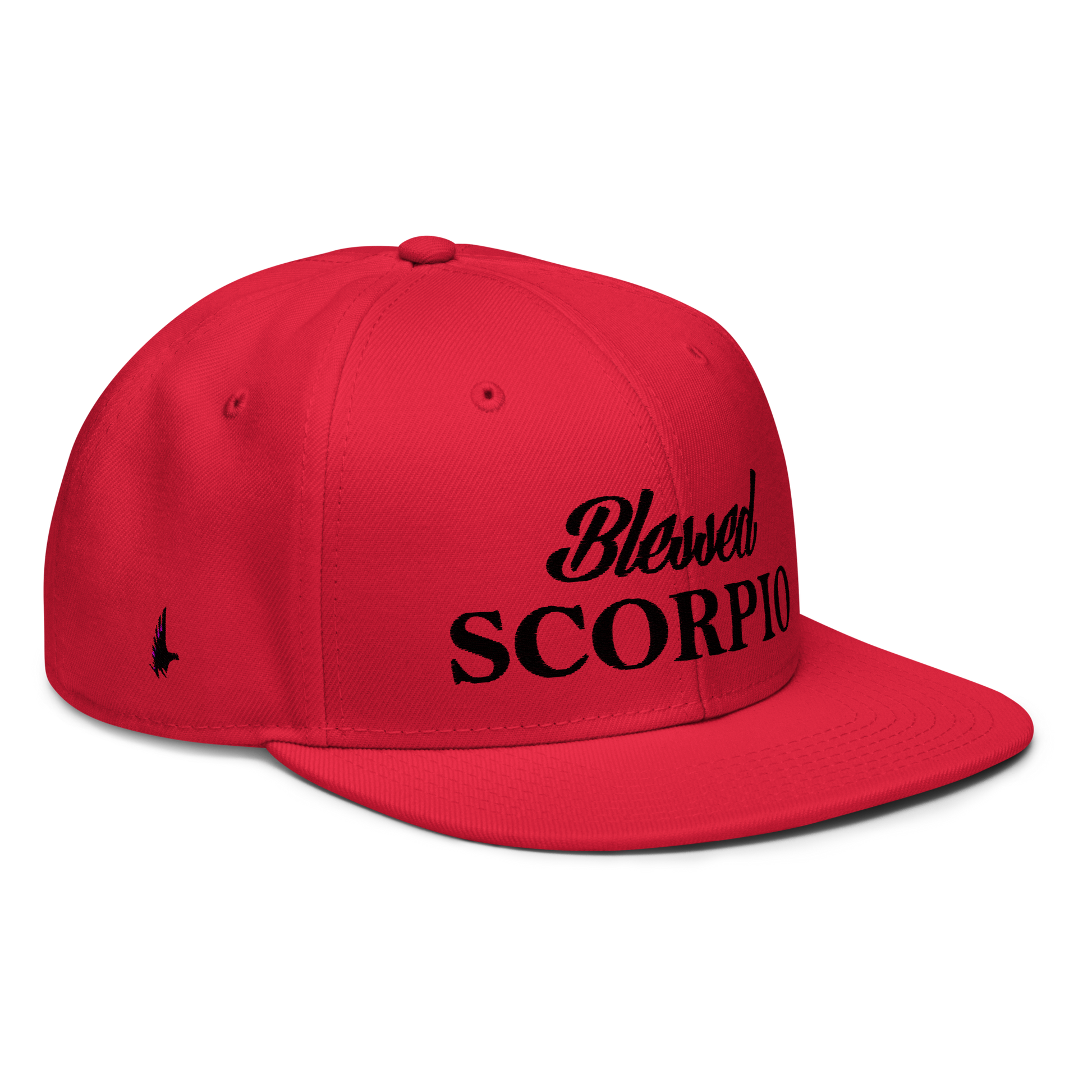 Loyalty Vibes Loyalty Vibes Blessed Scorpio Snapback Hat Red Black OS