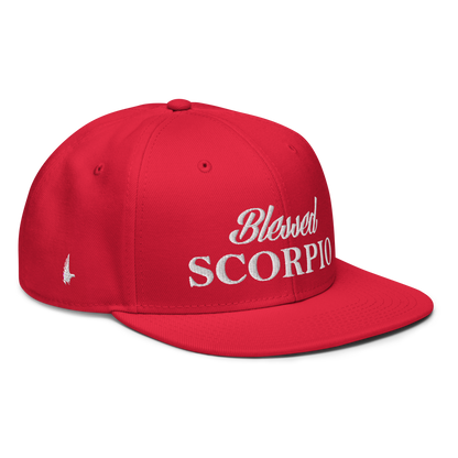 Loyalty Vibes Loyalty Vibes Blessed Scorpio Snapback Hat Red OS