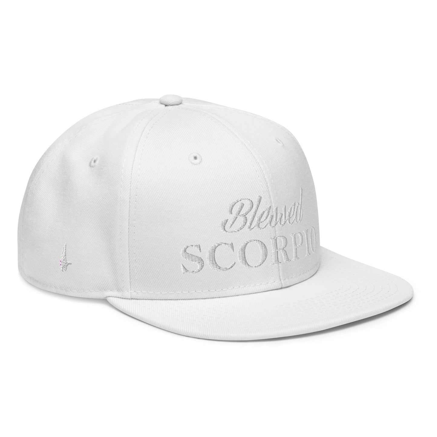 Loyalty Vibes Loyalty Vibes Blessed Scorpio Snapback Hat White White OS