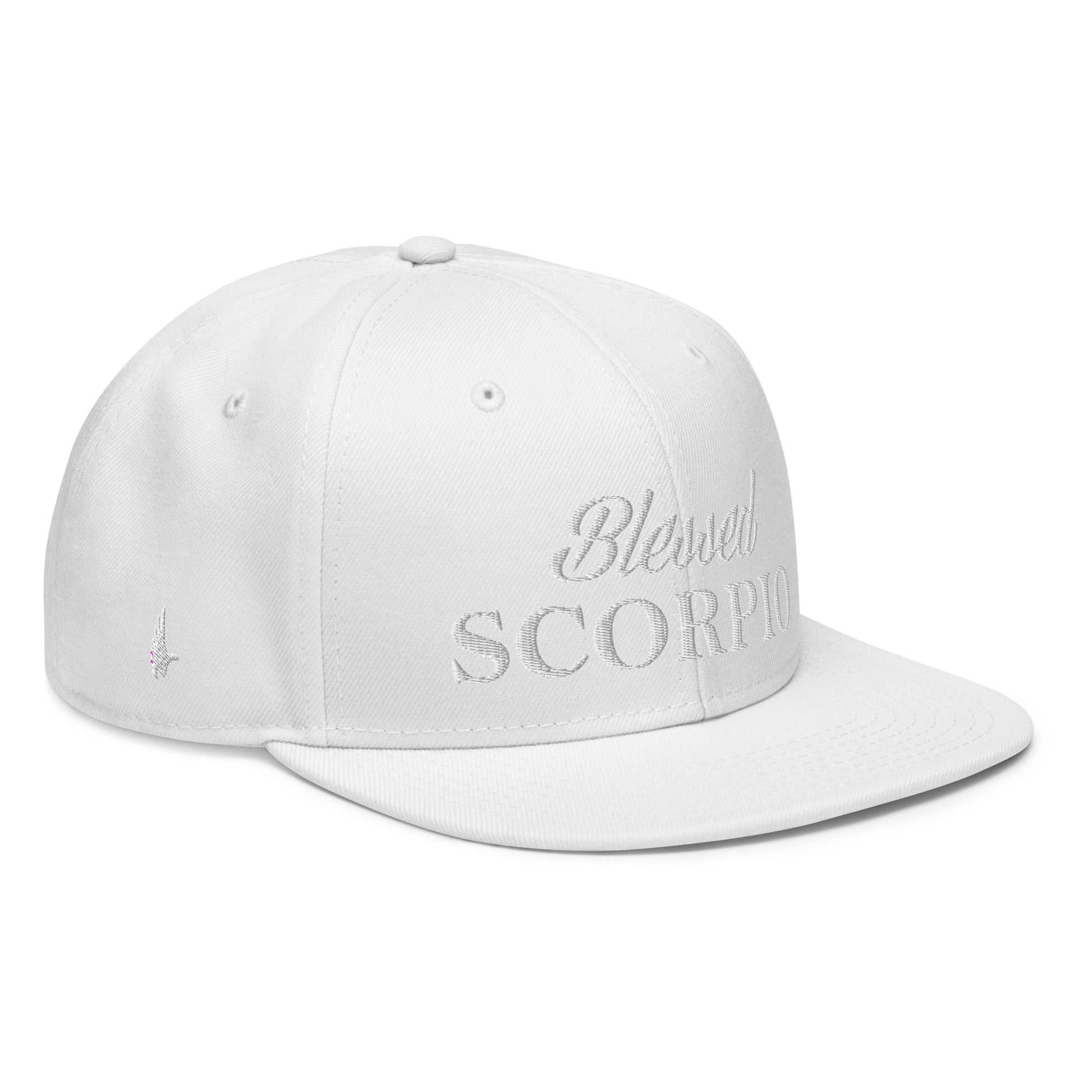 Loyalty Vibes Loyalty Vibes Blessed Scorpio Snapback Hat White White OS