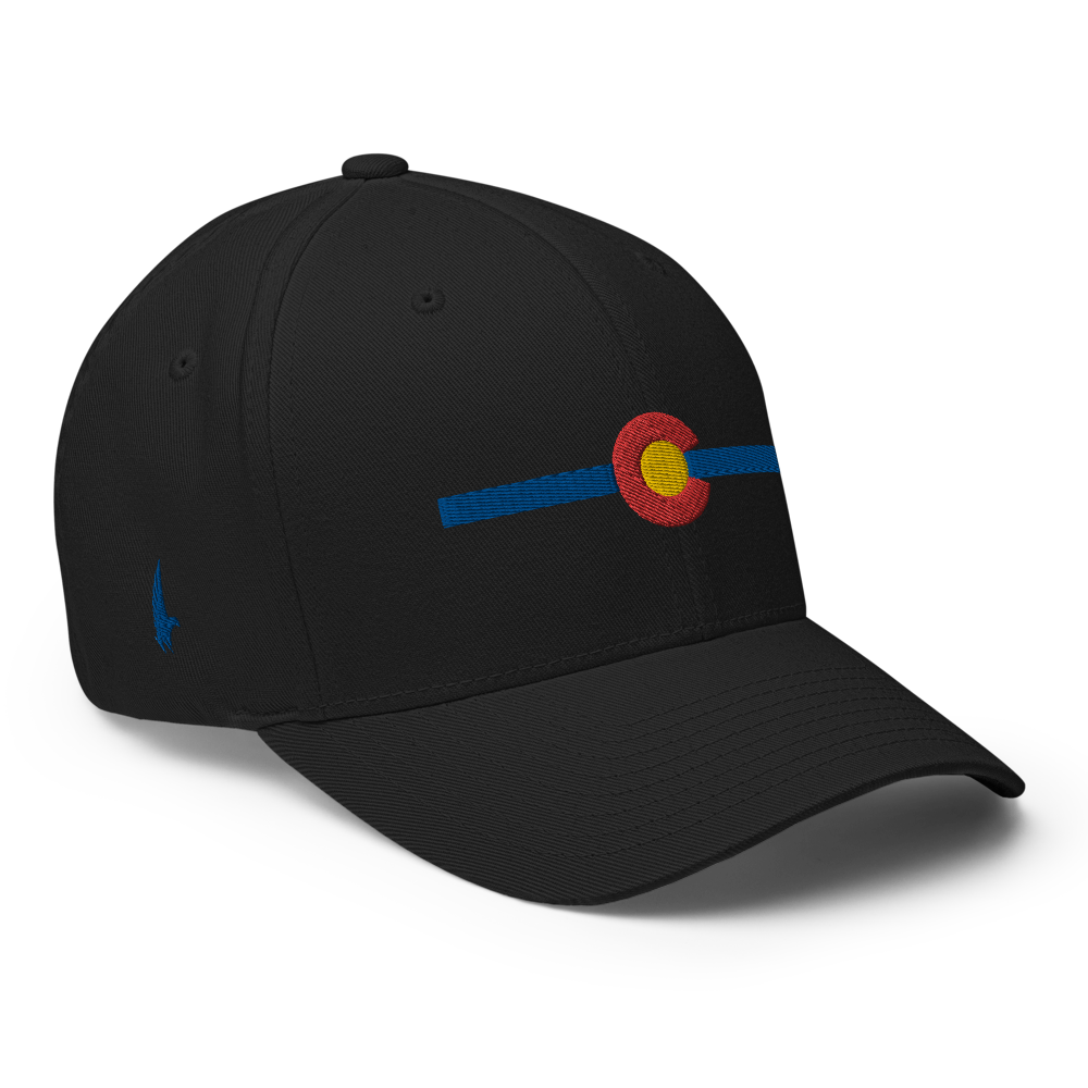 Blue Line Colorado Fitted Hat - Black - Loyalty Vibes
