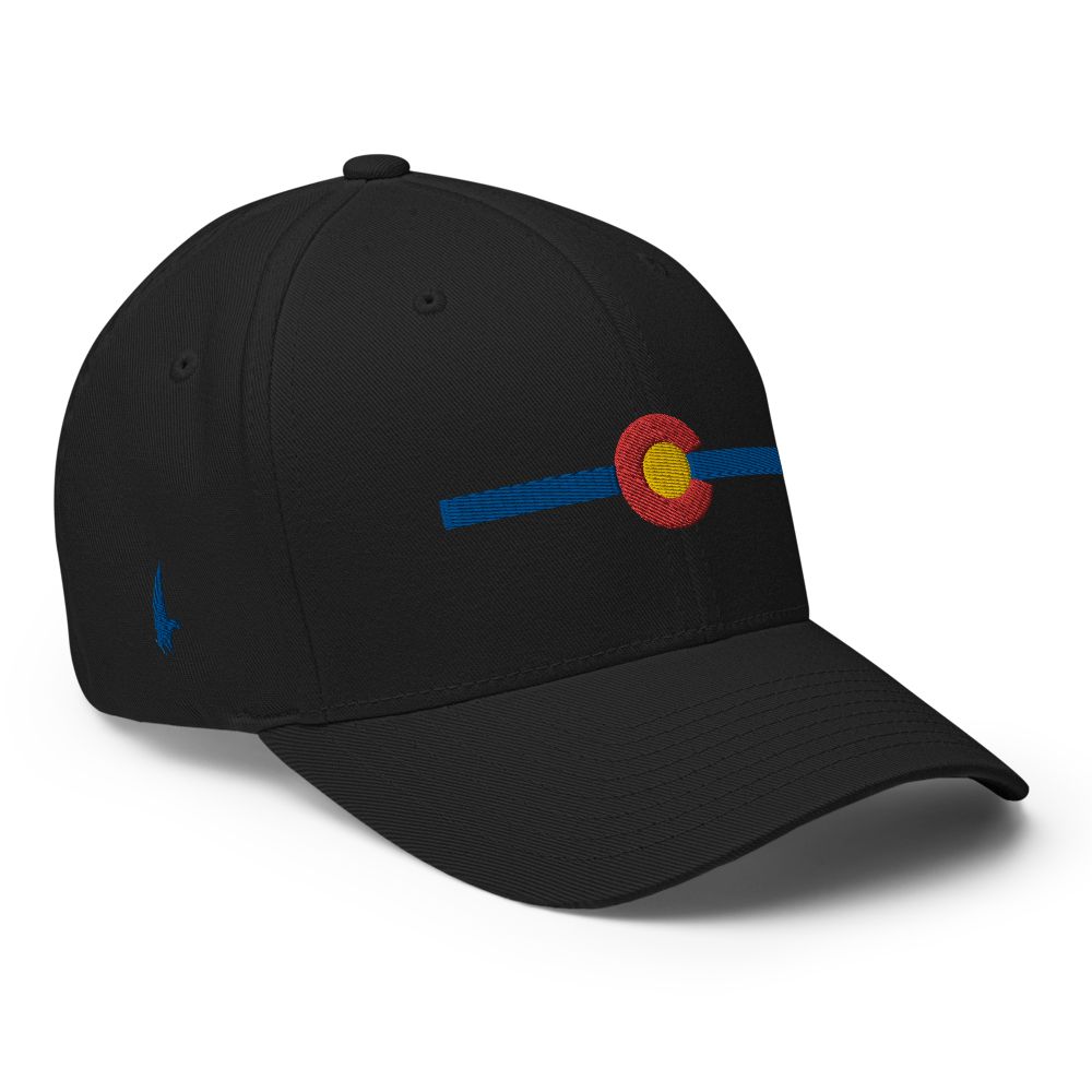 Classic Colorado Fitted Hat Black Blue - Loyalty Vibes