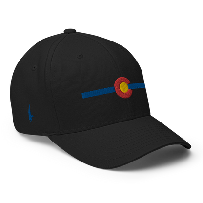 Classic Colorado Fitted Hat Black Blue - Loyalty Vibes
