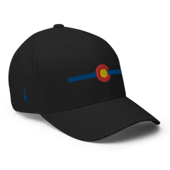 Blue Line Colorado Fitted Hat Black - Loyalty Vibes
