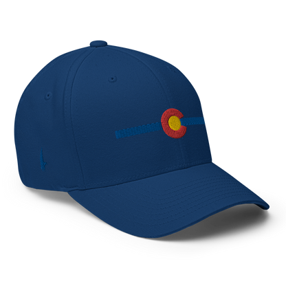 Classic Colorado Fitted Hat Blue Blue - Loyalty Vibes