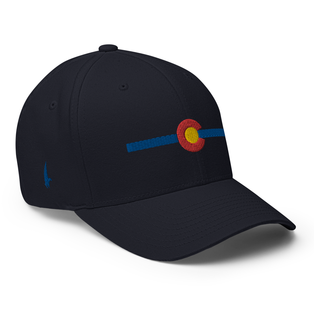 Blue Line Colorado Fitted Hat - Navy - Loyalty Vibes
