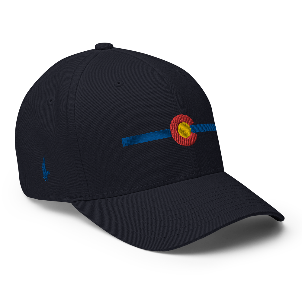 Classic Colorado Fitted Hat Navy Blue Blue - Loyalty Vibes