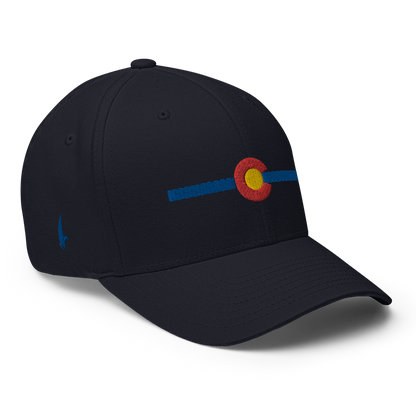 Classic Colorado Fitted Hat Navy Blue Blue - Loyalty Vibes